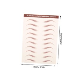 BESPORTBLE 3 Sheets Brow Lamination Realistic Eyebrow Sticker Kit Easy to Apply for Full Brows