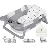 MoreFeel Collapsible Baby Bathtub for Newborn with Thermometer & 1