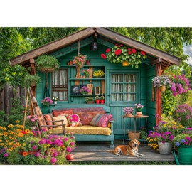 Jigsaw Puzzles for Adults 1000, Puzzles for Adults, Challenging Puzzles, Puzzle Game for The Whole for Women, Gifts for Men, Theme:House in the garden