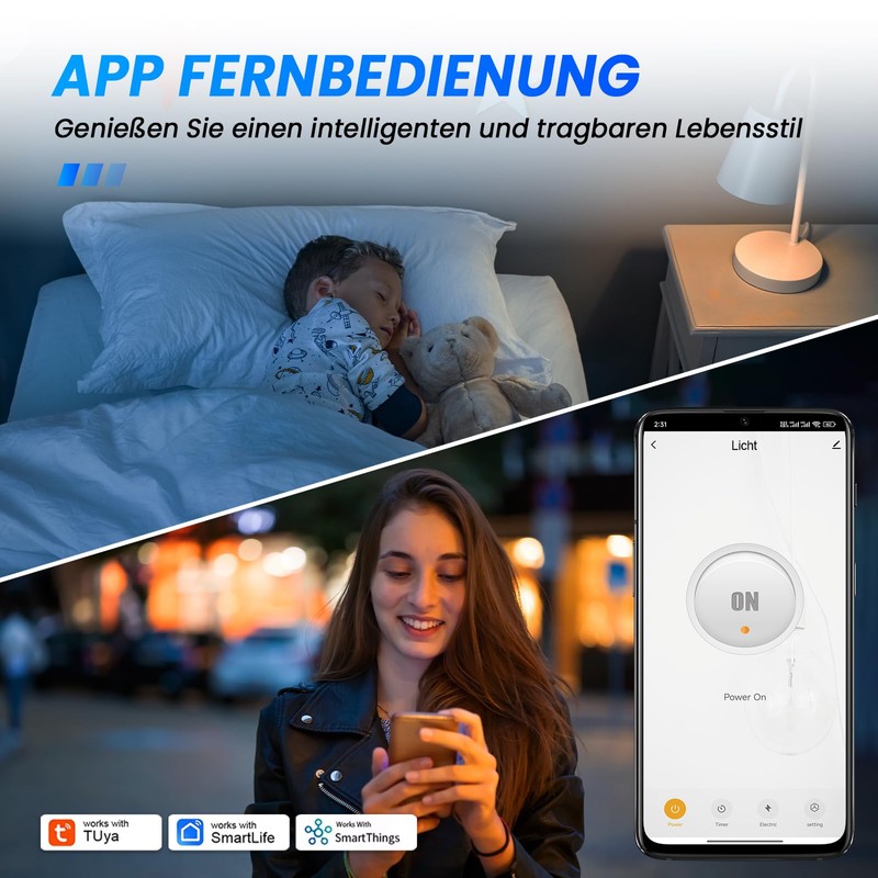 Oblinple WiFi Socket 16A Alexa Socket Smart Home WiFi Sockets