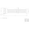 Kakudai Sink Hose, Screw-in Type, 40 0.7m 4541-0.7