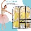 2pcs Garment Bags for Hanging Clothes Transparent Clothes PVC Dustproof