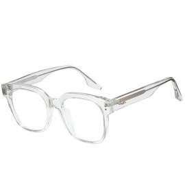 Cyxus Blue Light Blocking Glasses Square Chic Preppy Look MultiColor Frame for Women Men Clear 8556-1