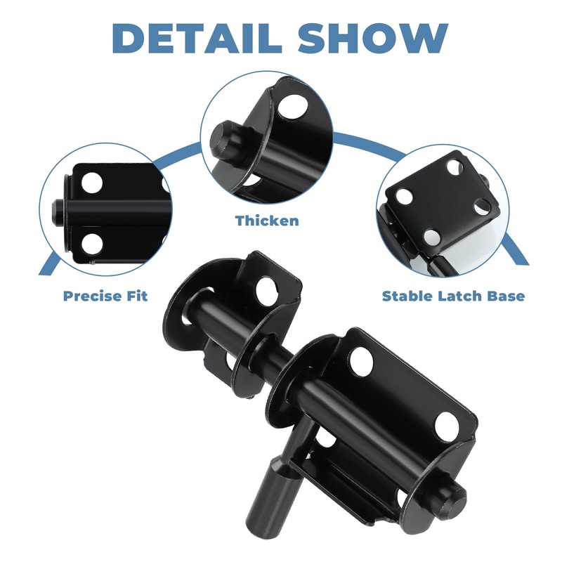 Door Lock with Padlock and Barrel Latch, Stainless Steel Security