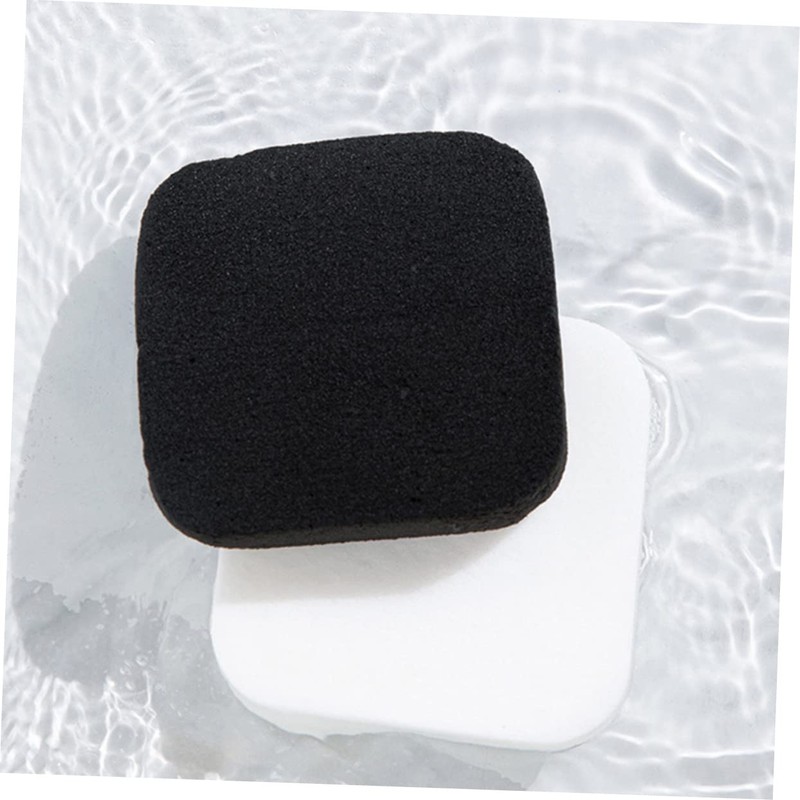 1Set Charcoal Face Sponges Cleaning Sponge for Deep Skin Cleansing
