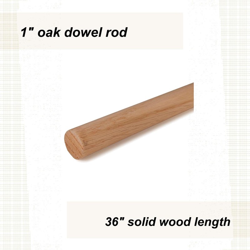 Cindoco Oak Dowel 1" Round, Single Piece