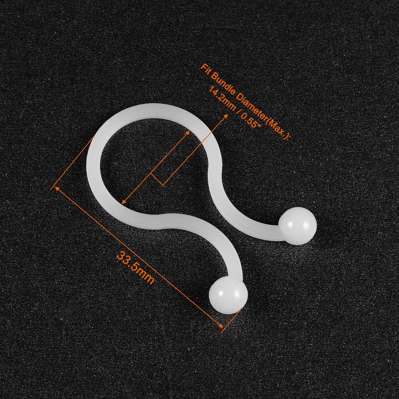 sourcing map Twist Lock Cable Wire Ties Nylon U Shape