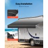 Heavy-Duty 18 oz Weatherproof Vinyl Camper Awning Fabric RV Awning