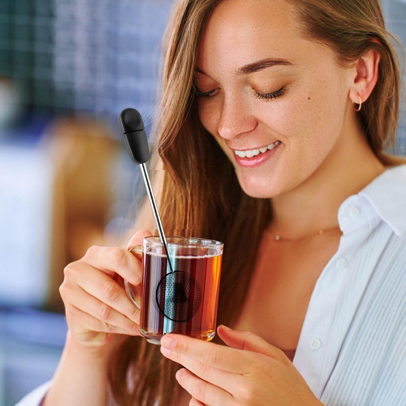Kuskins Stainless Steel Tea Ball Infuser with Rotating Handle, Fine