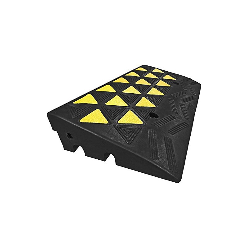 Electriduct Reflective 15 Ton Rubber Curb Ramp 30,000 lbs Capacity