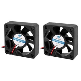 sourcingmap 2Pcs 12V 50mm Black Quiet Case Cooling Fan 4500 RPM, 10.9 CMF, 29 dBA