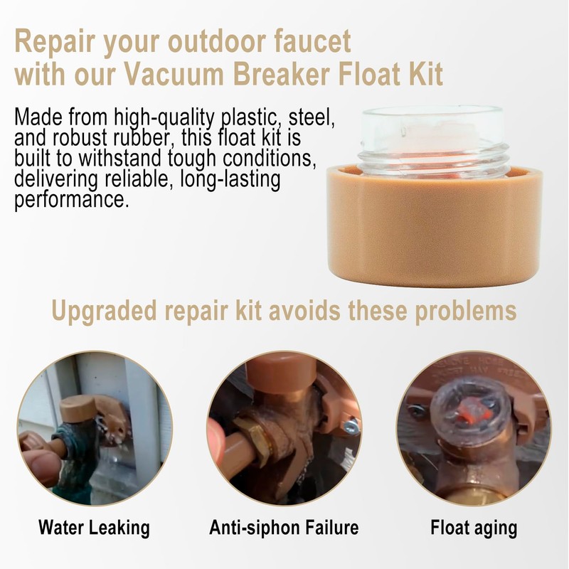 Bedalio RK-17VB Vacuum Breaker Float Kit, Anti-Siphon Wall Faucet Repair