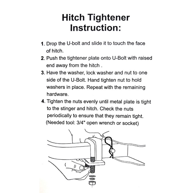 MaxxHaul 50023 Hitch Tightener Anti Rattle Stabilizer for 1.25" to