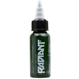 Radiant Colors - Tattoo Ink Deep Green Color Tattooing and Shading Real Human Skin 1oz Bottle