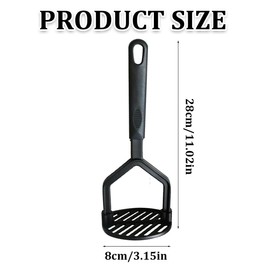 Nylon Potato Mashers Durable Potato Masher Black Potatoes Masher Baby Food Masher with Non Slip Handle for Mashed Potatoes Fruits Vegetables