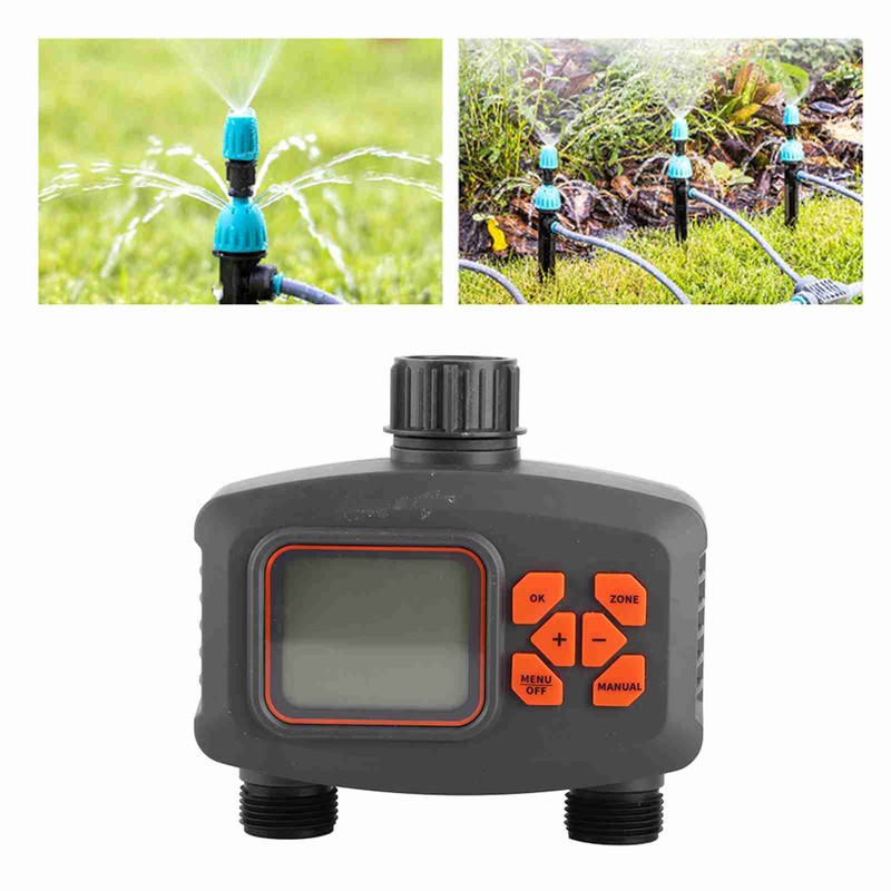 Watering Timer Large Screen Dual Outlet Dual Control Smart Garden
