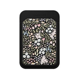 CASETiFY BioVeg Wallet [Compatible with Magsafe] - Eleanor by Ivory Paper Co - Black/Black