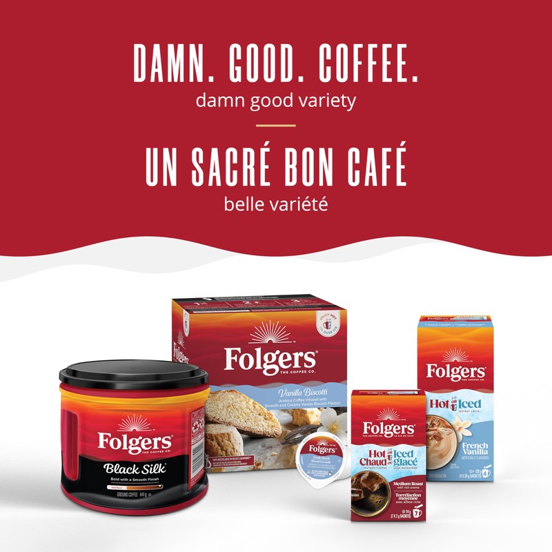 Folgers Vanilla Biscotti Coffee K-cups, 30 Count, 270g/9.5 oz. Box