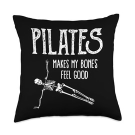 Pilates makes my bones feel good Throw Pillow
