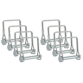 PATIKIL Trailer Coupler Pin 3/16x1-5/8x1.34"(D*L*IW), 8 Pcs Wire Lock Pin Square Shaft Locking Pin Safety PTO Hitch Pins for for Farm Trailer Tractor Truck Boat Towing (5x40x34mm)