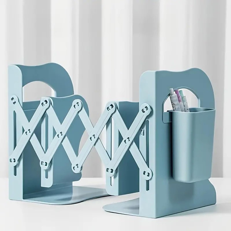 AIMALL Adjustable Desktop Book Stand with Pen Holder, Multi-Functional Expandable