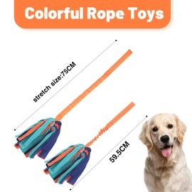 wodoca Interactive Dog Toys, Dog Rope Toys for Aggressive Chewers -Tough Rope Tug of War Dog Toys, Dog Tug Toy for Boredom for Small Medium Puppy Interacting Games (Orange)