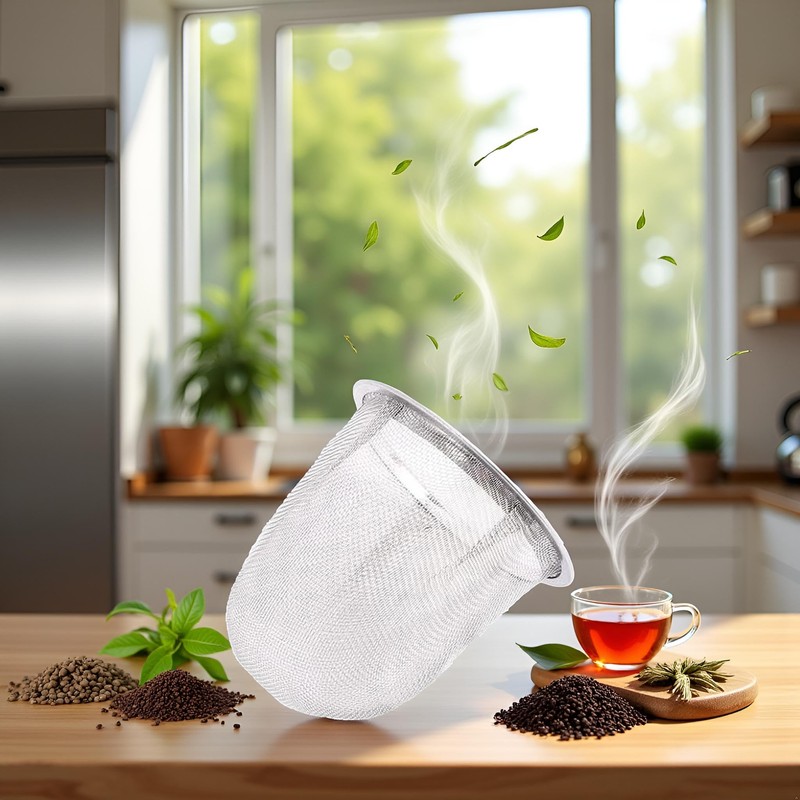 Infusore da tè riutilizzabile in acciaio inox da 6 cm,