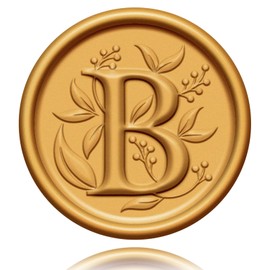 KKJCXY 20 Pack Gold Initial Alphabet Self-Adhesive Wax Seal Stickers - Wedding, Party, Birthday, Christmas Envelope Seals