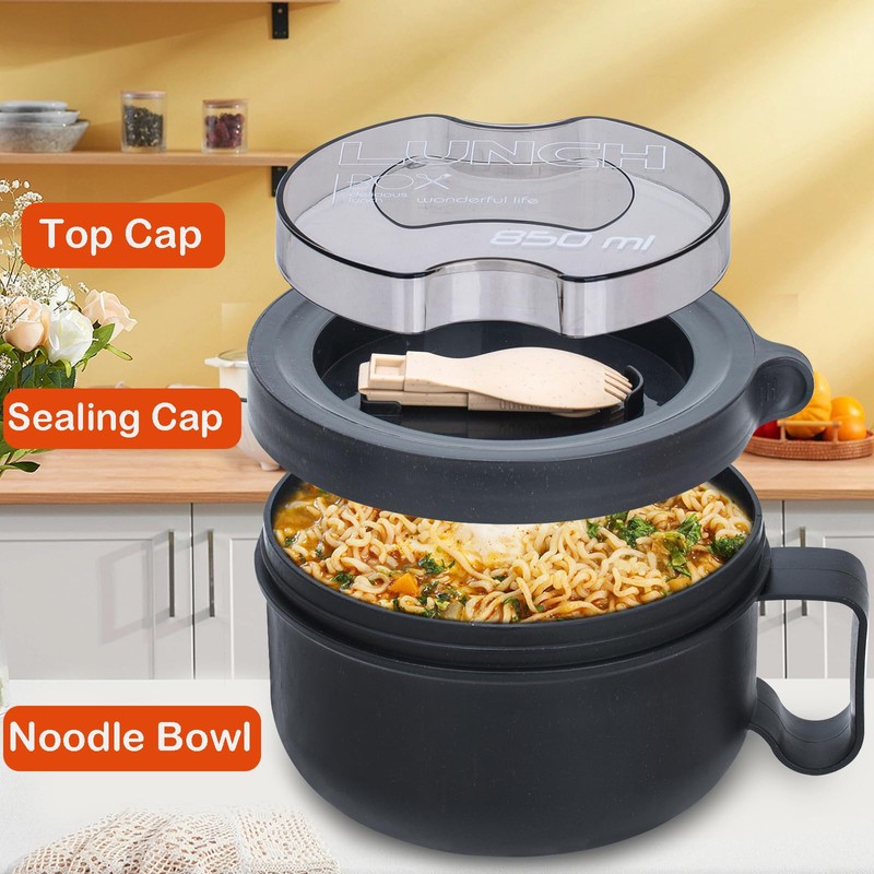 Microwave Ramen Bowl with Lid and Handle for Dorm Essentials,Microwave