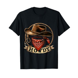 Howdy Western Cowboy Hat Rodeo T-Shirt
