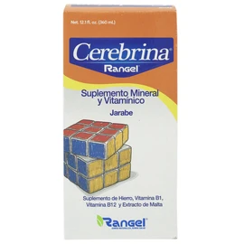 Vino Cerebrina Mineral and Vitamin Siplement Syrup - Suplemento Mineral y Vitaminico Rangel 12 OZ