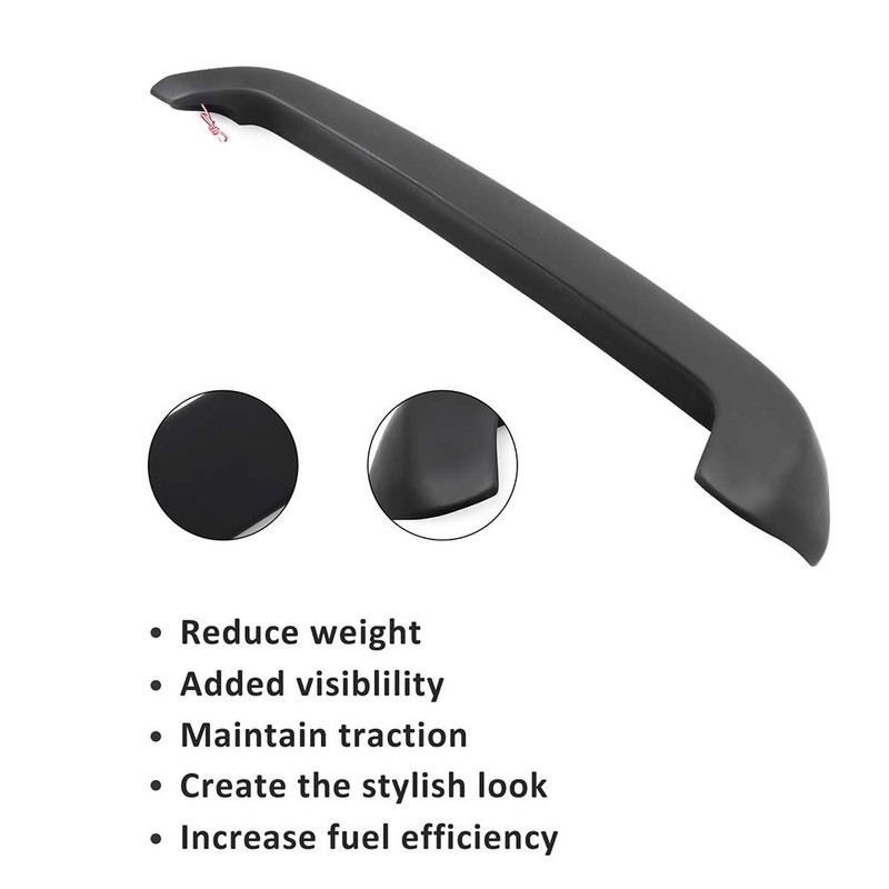 cciyu Rear Roof Window Spoiler Wing with 3rd Brake Light