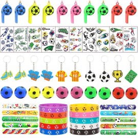 Fakindiy Children's Party Bags, Key Chain, Bracelet, Football Turning, Party Gift Bags, Party Bags, Children's Birthday Party Football for Children's Birthdays (Football)