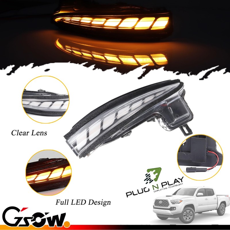 GSOWO LED Side Mirrors Sequential Dynamic Turn Signal Lights Indicator