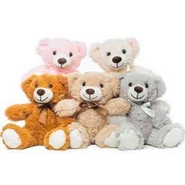 Quaakssi Teddy Bears Bulk 5 Packs Teddy Bear Stuffed Animal Plush Toys 5 Colors Gift for Kid Girlfriend,13.5 Inches Stuffed Bears for Christmas Valentine’s Day Birthday Wedding Party