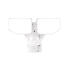 AWSENS 30W LED Motion Sensor Security Light Outdoor, 180 Degree, 2600 LM, 5100 K, ETL Water Resistant, 2 Head Adjustable Motion Sensor Outdoor Detector Light for Patio, Garage, Porch (White)