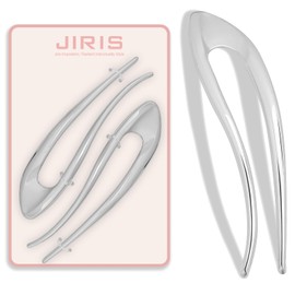 JIRIS 2PCS 5Inch French Hair Pins Large U-Shaped Pins for Women and Girls Fashion Metal Hair Pin French Twist Hair Pins for Buns, Updos,Stylish and Functional(set6-silver)