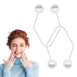 Dimple Maker, Pack of 2 Natural Dimple Maker Cheeks, Smile Face Trainer Made of Stainless Steel, Dimple Maker Beads Dimple Trainer for Women and Girls (4 x 0.7 cm)