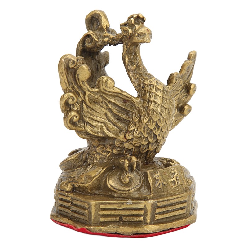 Brass Phoenix Statue High Hardness Good Gloss Phoenix Decorative Figurines