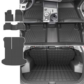 xipoqix Fuel Floor Mat Cargo Mat Compatible with 2023-2025 Kia Sportage Trunk Liner with Backrest Mat Replacement for 2023-2025 Kia Sportage Accessories (Trunk Mat with Backrest Mat+Floor Mat)
