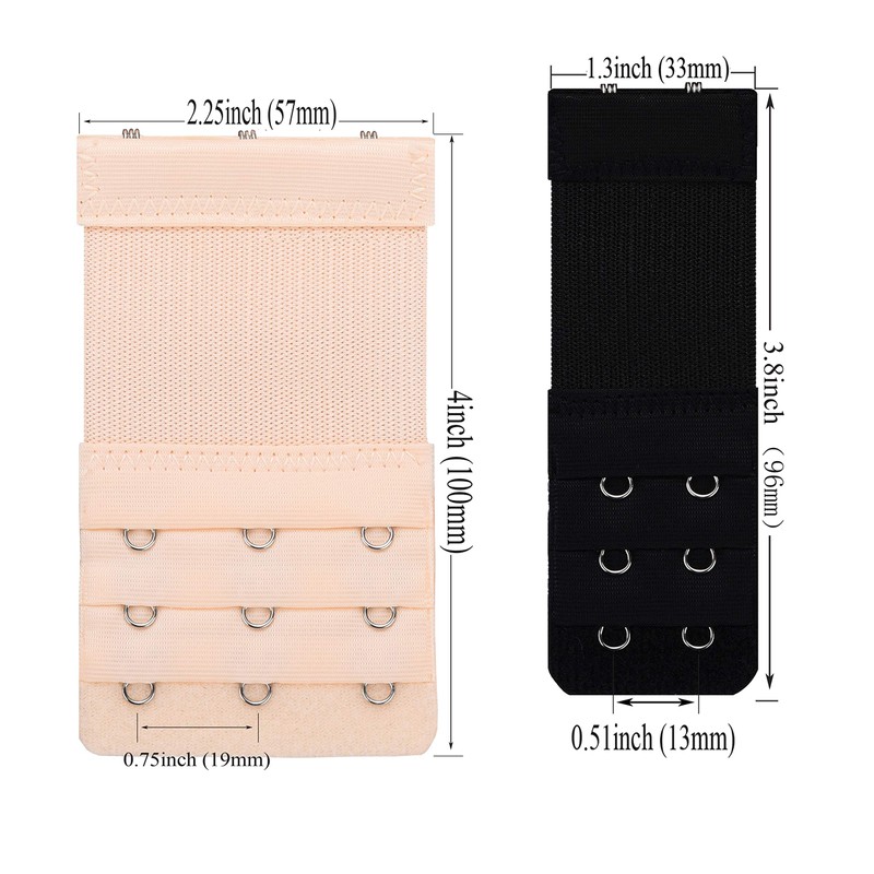 Cxapnstou Women Elastic Bra Extender 2 Hook / 3 Hook,