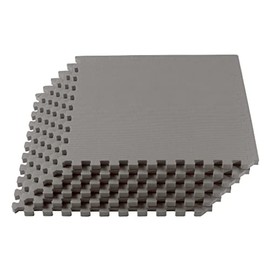 We Sell Mats 1" Thick Multipurpose Exercise Floor Mat with EVA Foam, Interlocking Tiles, Anti-Fatigue for Home or Gym, 24 in x 24