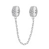 Clips cadena de seguridad Charms 925 broche de plata de