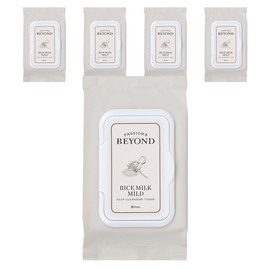 Beyond Rice Milk Mild Deep Cleansing Tissue, 50 sheets, 5 pcs / 비욘드 라이스밀크 마일드 딥 클렌징 티슈, 50매입, 5개