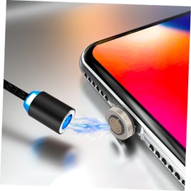 Housoutil 8pcs Magnetic Micro USB Connector Rotation Charging Tip for Devices Dustproof Easy to Use Durable Magnetic Charging Accessories