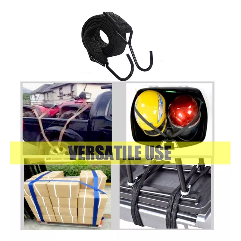 Redes Malla Moto Sujetar Casco Portabulto Cuerda Gancho 3pcs