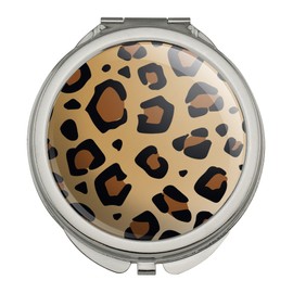GRAPHICS & MORE Leopard Print Animal Spots Compact Travel Purse Handbag Makeup Mirror