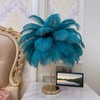 LINCWONZ White Ostrich Feather Lamp Modern Bedside Lamp, Bedroom Table