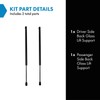 TRQ TRQ Driver & Passenger Side Back Glass Lift Support Shock Strut Set Compatible with 1997-2001 Honda CR-V