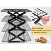 2/3/4-Tier collapsible cooling rack for baking,Folding Cooling Grid,Adjustable Stackable Roasting